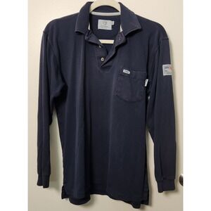 Tyndale Arc Rated Men M Flame Resistant 10 CAL CAT 2 Blue Long Sleeve Polo Shirt